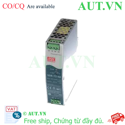 Ảnh của Bộ nguồn 75W một ngõ ra gắn thanh ray MEAN WELL SDR-75-48 