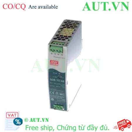 Ảnh của Bộ Nguồn Mean Well SDR-75-48 | 48VDC 1.6A 75W | Thiết Kế Slim, Lắp Thanh Ray DIN Rail