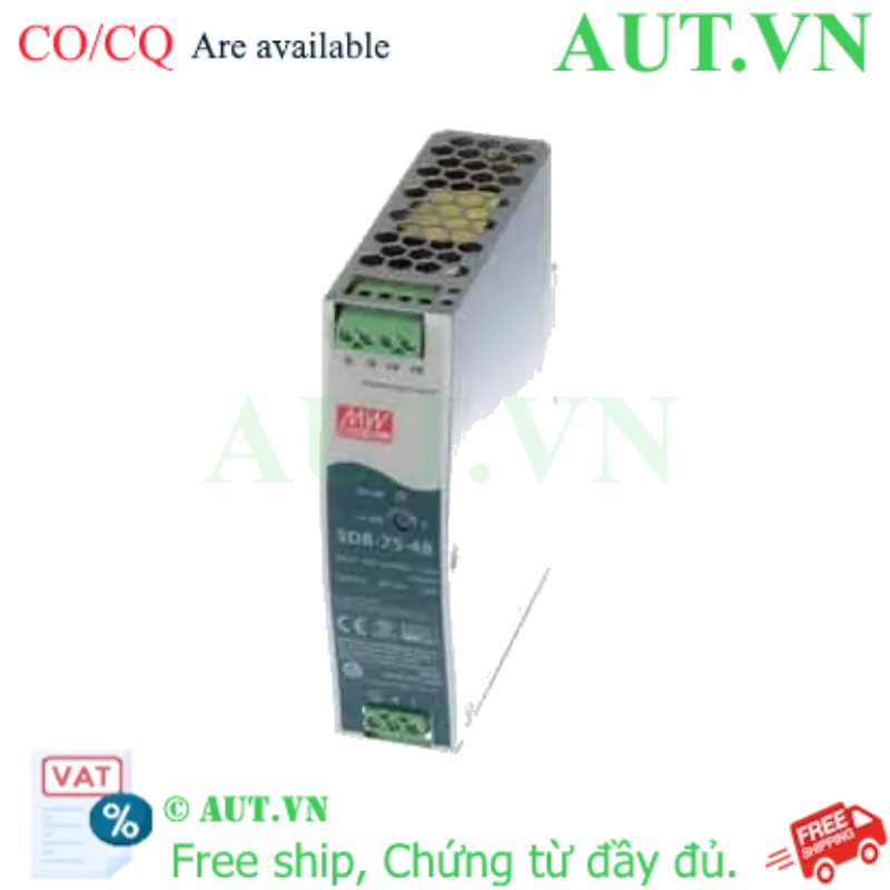 Ảnh của Bộ Nguồn Mean Well SDR-75-48 | 48V 75W | Slim Siêu Mỏng, Lắp Ray DIN, Chính Hãng AUT VN