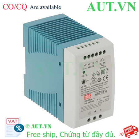 Ảnh của Bộ Nguồn Mean Well MDR-100-48 48V 2A 96W - Lắp Thanh Ray DIN Rail, Hiệu Suất Cao
