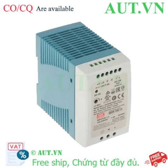 Ảnh của MDR-100-12 | Nguồn xung Mean Well, 90W, 100-240VAC