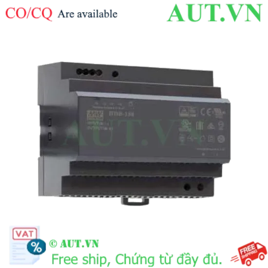 Ảnh của Bộ nguồn gắn ray dạng bậc 150W mỏng 105mm MEAN WELL HDR-150-24 