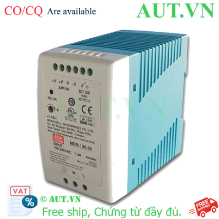 Ảnh của Bộ nguồn Meanwell MDR-100-24 (24V 4A 100W) - Chính hãng AUT VN