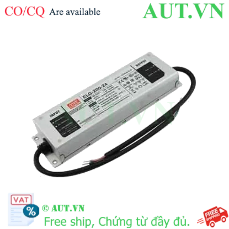 Ảnh của Nguồn đèn LED 144-200W ổn áp ổn dòng MEAN WELL ELG-200-24 