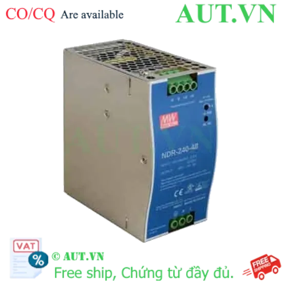 Ảnh của Bộ Nguồn Mean Well NDR-240-48 (48V-5A-240W) - Lắp Ray DIN, Hiệu Suất 90%, Chính Hãng AUT VN