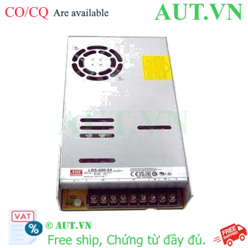 Ảnh của Bộ Nguồn Mean Well LRS-600-24 (24V 25A 600W) | Hiệu Suất 91%, Thiết Kế Slim, Chính Hãng AUT VN