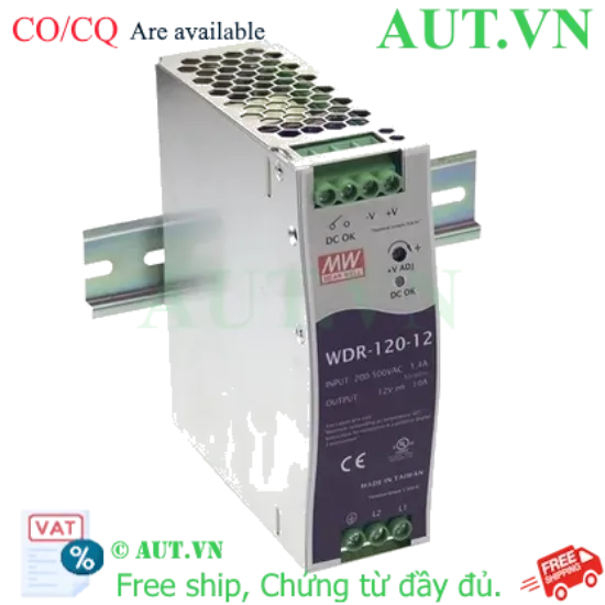Ảnh của Bộ nguồn Meanwell WDR-120-24 (120W 24V 5A)
