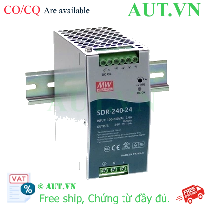 Ảnh của SDR-240-24 Bộ chuyển nguồn 220v sang 24v MEAN WELL