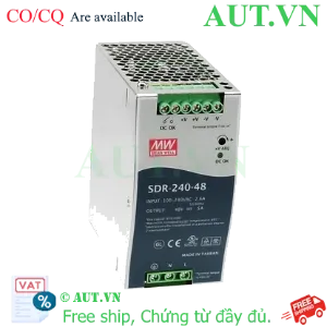 Ảnh của Bộ Nguồn Mean Well SDR-240-48 (48V 5A 240W) | Lắp DIN Rail, Hiệu Suất 94%, Tích Hợp PFC