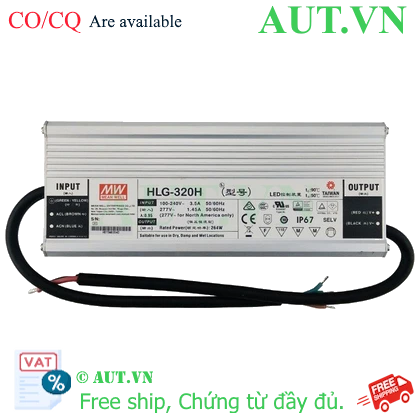 Ảnh của Nguồn đèn LED 320W cấp dòng và áp ổn định MEAN WELL HLG-320H-15B 