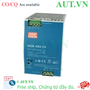 Ảnh của Bộ Nguồn Mean Well NDR-480-24 (24V 20A 480W) - Lắp Ray DIN, Hiệu Suất Cao, Chính Hãng AUT VN