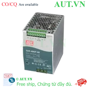Ảnh của Bộ Nguồn Mean Well SDR-480P-48 (48V-10A-480W) | Active PFC, Lắp DIN Rail, Hiệu Suất 94% - AUT VN