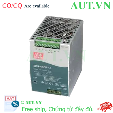Ảnh của Bộ Nguồn Mean Well SDR-480P-48 48V 10A 480W | Active PFC, DIN Rail, Hiệu Suất Cao