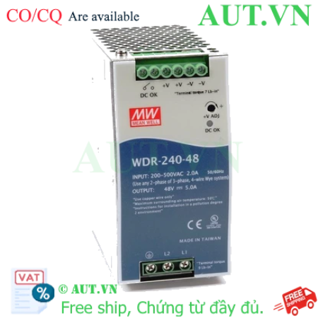 Ảnh của Bộ nguồn Meanwell WDR-240-48 (48V 240W 5A)
