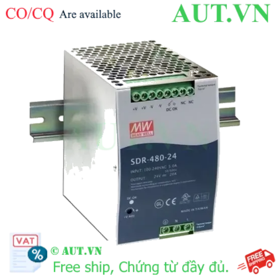 Ảnh của Bộ nguồn Meanwell SDR-480-24 (480W 24V 20A)