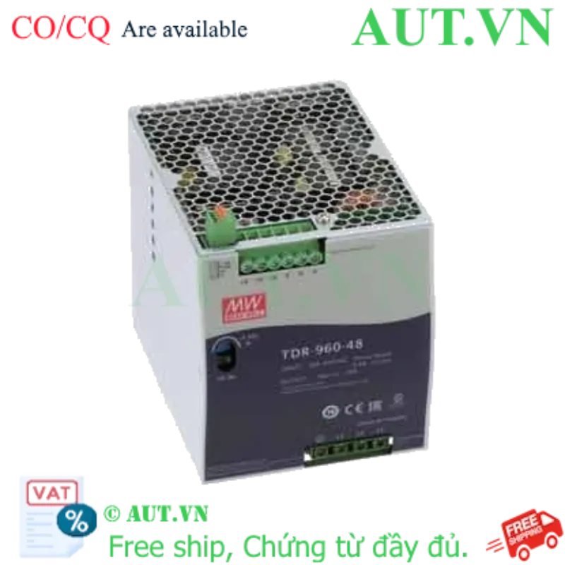Ảnh của Bộ nguồn 3 pha 960W có chức năng PFC gắn thanh ray MEAN WELL TDR-960-48 