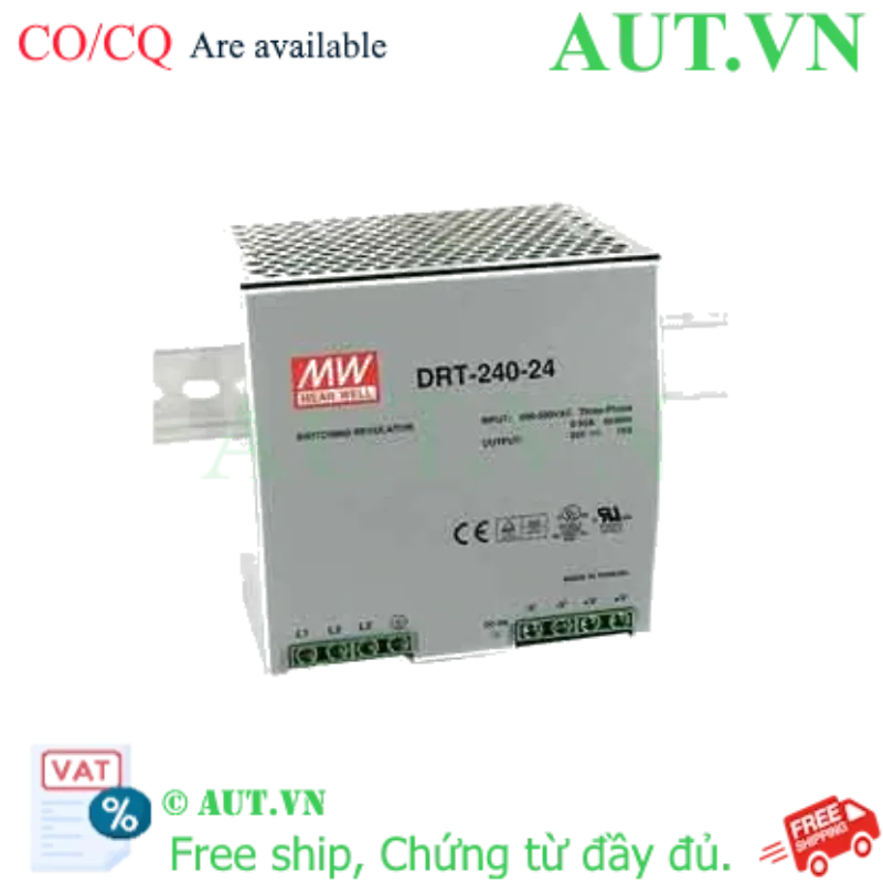 Ảnh của Bộ chuyển đổi nguồn 240W DRT-240 series MEAN WELL DRT-240-24 