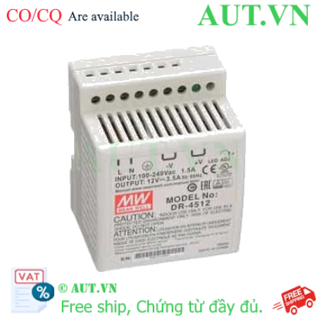 Ảnh của Bộ chuyển đổi nguồn 45W DR-45 series MEAN WELL DR-4512 
