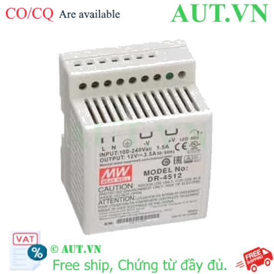 Ảnh của Bộ chuyển đổi nguồn 45W DR-45 series MEAN WELL DR-4512 
