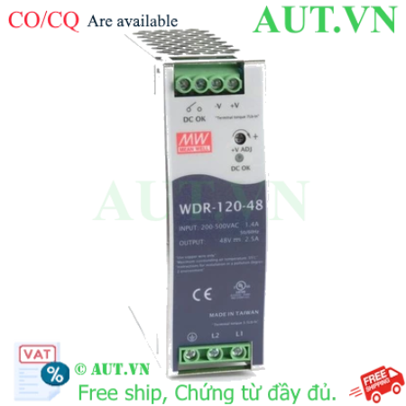 Ảnh của Bộ chuyển đổi nguồn công nghiệp 120W MEAN WELL WDR-120-48 