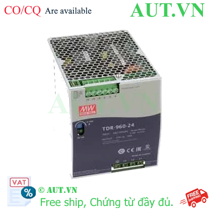 Ảnh của Bộ nguồn 3 pha 960W có chức năng PFC gắn thanh ray MEAN WELL TDR-960-24 
