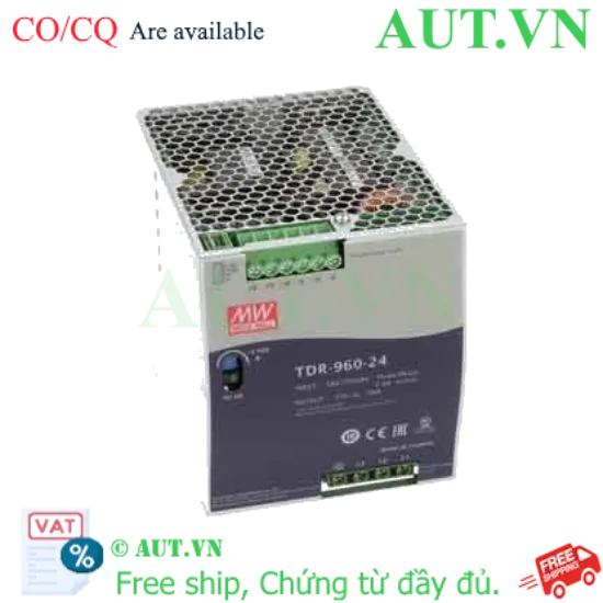 Ảnh của Bộ nguồn 3 pha 960W có chức năng PFC gắn thanh ray MEAN WELL TDR-960-24 