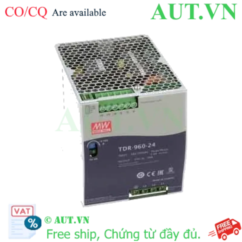 Ảnh của Bộ nguồn 3 pha 960W có chức năng PFC gắn thanh ray MEAN WELL TDR-960-24 