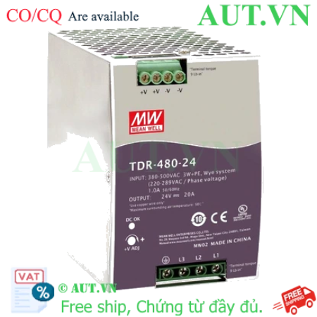 Ảnh của Bộ nguồn 480W 3 pha có chức năng PFC MEAN WELL TDR-480-24 