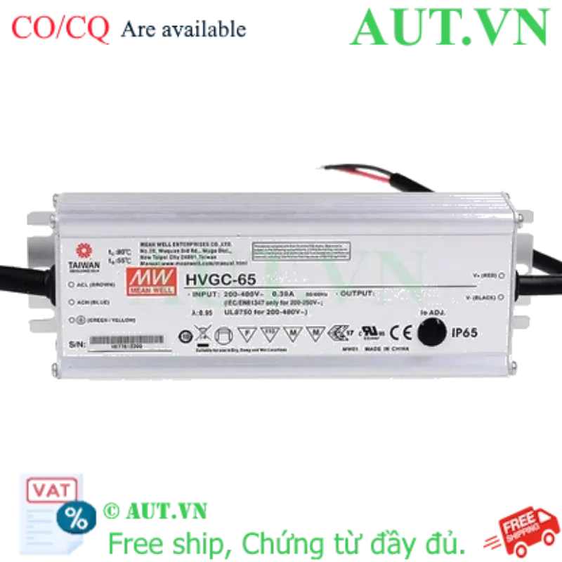 Ảnh của Bộ nguồn LED Meanwell HVGC-65-700AB (65W 9-93V 700mA)