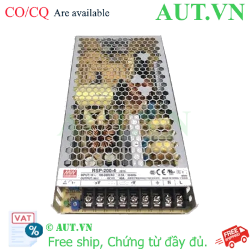 Ảnh của Nguồn 200W đơn đầu ra chức năng hiệu chỉnh hệ số công suất MEAN WELL RSP-200-4 