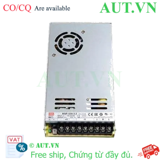 Ảnh của Nguồn tổ ong 320W đơn đầu ra với chức năng hiệu chỉnh hệ số công suất MEAN WELL RSP-320-3.3 
