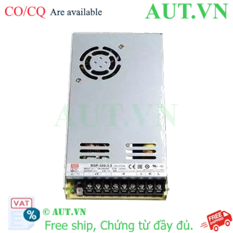 Ảnh của Nguồn tổ ong 320W đơn đầu ra với chức năng hiệu chỉnh hệ số công suất MEAN WELL RSP-320-3.3 