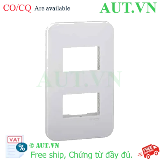 Ảnh của Mặt cho 2 thiết bị size S Schneider FG1052_WE - Màu Trắng, Nhựa ABS Cao Cấp, Chuẩn S-Flexi
