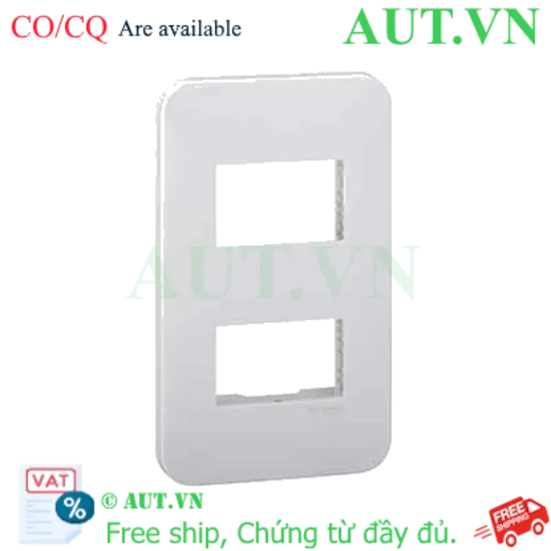 Ảnh của Mặt Cho 2 Thiết Bị Size S Schneider FG1052_WE - Dòng S-Flexi, Nhựa ABS Chống Cháy