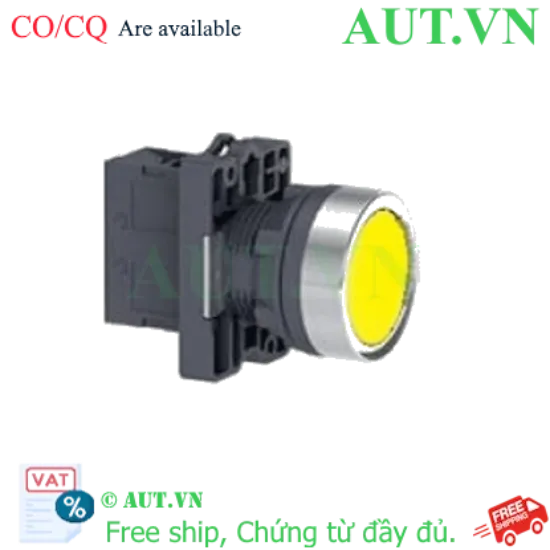 Ảnh của Nút Nhấn Nhả Schneider XA2EA51 22mm - 1NO, Màu Vàng, Đầu Phẳng Cao Cấp