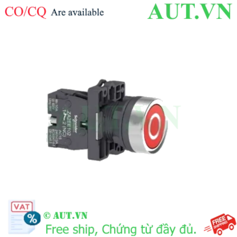 Ảnh của Nút Nhấn Nhả Schneider XA2EA4322 22mm - 1NC, Màu Đỏ, Thiết Kế Flush Chống Nhấn Nhầm | AUT VN