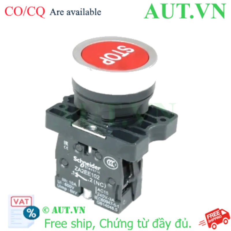 Ảnh của Nút Nhấn Nhả Schneider XA2EA4342 22mm - Đỏ, 1NC, Nhựa Cao Cấp AUT VN