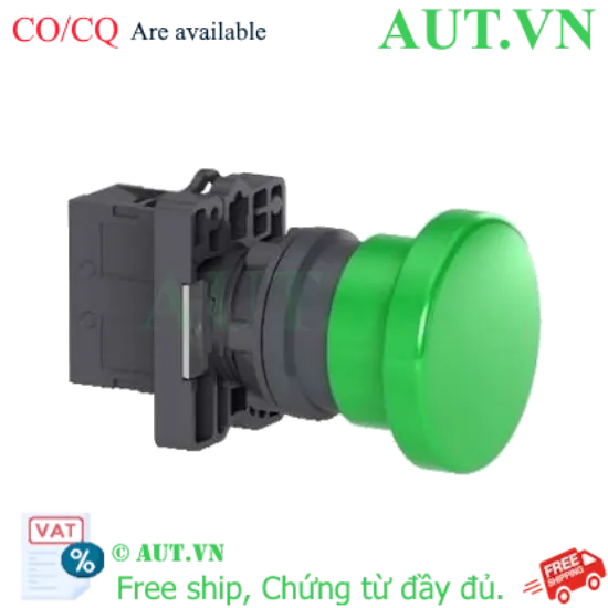 Ảnh của Nút Nhấn Nhả Schneider XA2EC31 22mm - Đầu Nấm, 1NO, Màu Xanh Lá | Chính Hãng AUT VN