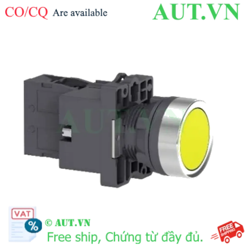 Ảnh của Nút Nhấn Có Đèn Schneider XA2EW35M1 - 22mm, 1NO, Đèn Vàng 220VAC (Nhấn Nhả)