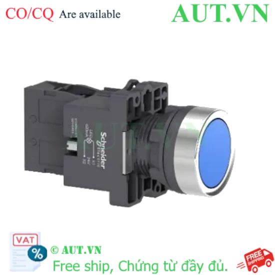 Ảnh của Nút Nhấn Có Đèn Schneider XA2EW36M1 22mm - 1NO, Nhấn Nhả, IP66 Xanh Da Trời
