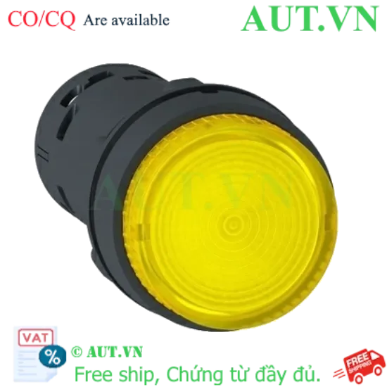 Ảnh của Nút nhấn nhả Schneider XB7NW38B1, 22mm, Đèn vàng 24V