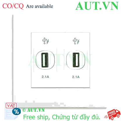 Ảnh của Ổ cắm sạc USB đôi 2.1A Schneider KB32USB_WE_G19