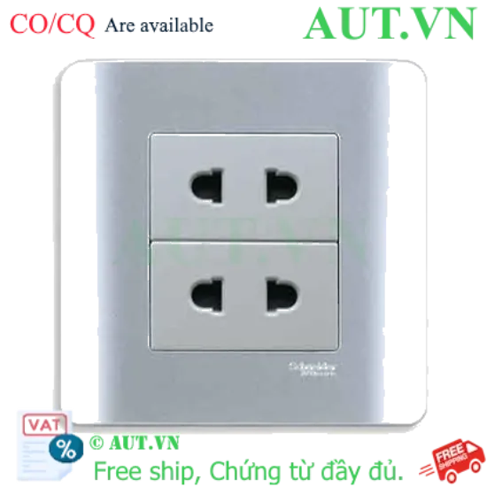 Ảnh của Ổ cắm đôi 2 chấu 10A Schneider E84426U2_SA_G19