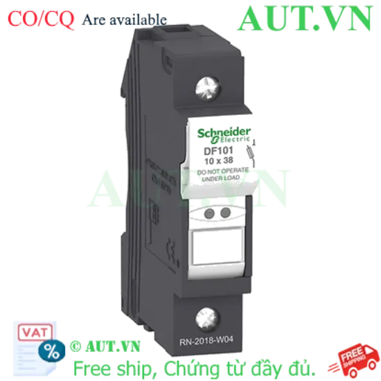 Ảnh của Đế Cầu Chì Schneider DF101 - 1P 32A 690V - Chuẩn 10x38mm, Lắp Ray DIN, Chính Hãng AUT VN