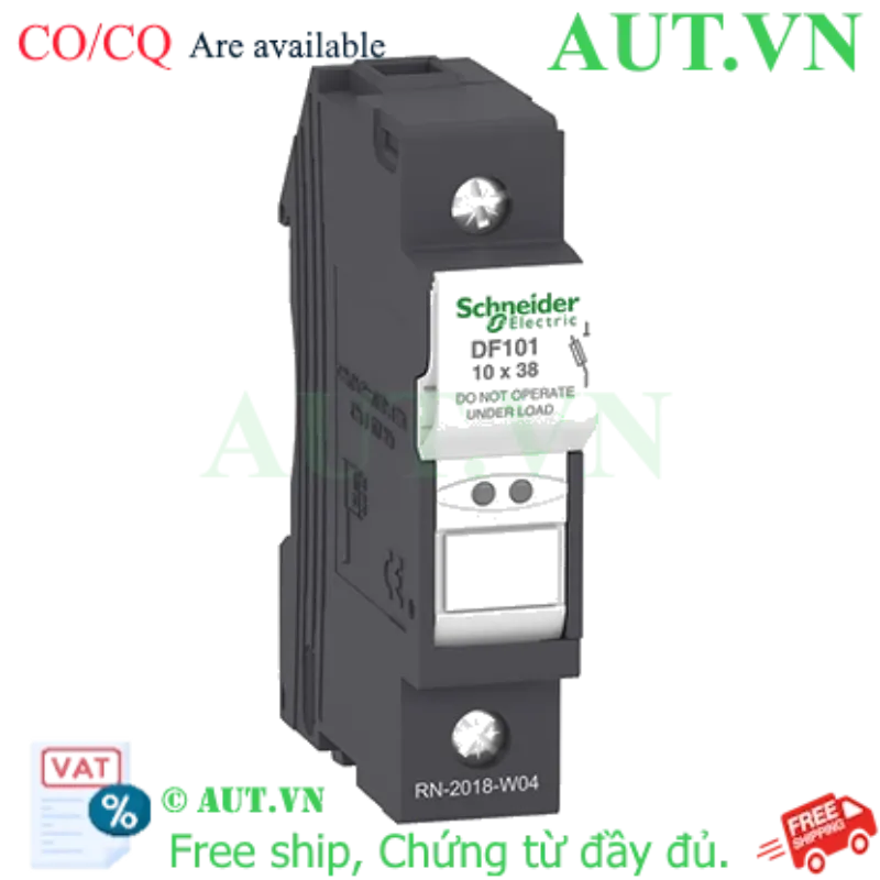 Ảnh của Đế Cầu Chì Schneider DF101 (1P 32A 690V) | Chuẩn 10x38mm, Lắp Ray DIN, Chính Hãng AUT VN