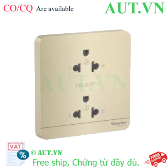 Ảnh của Ổ cắm đôi ba chấu 16A Schneider E83426UES2_WG_G19