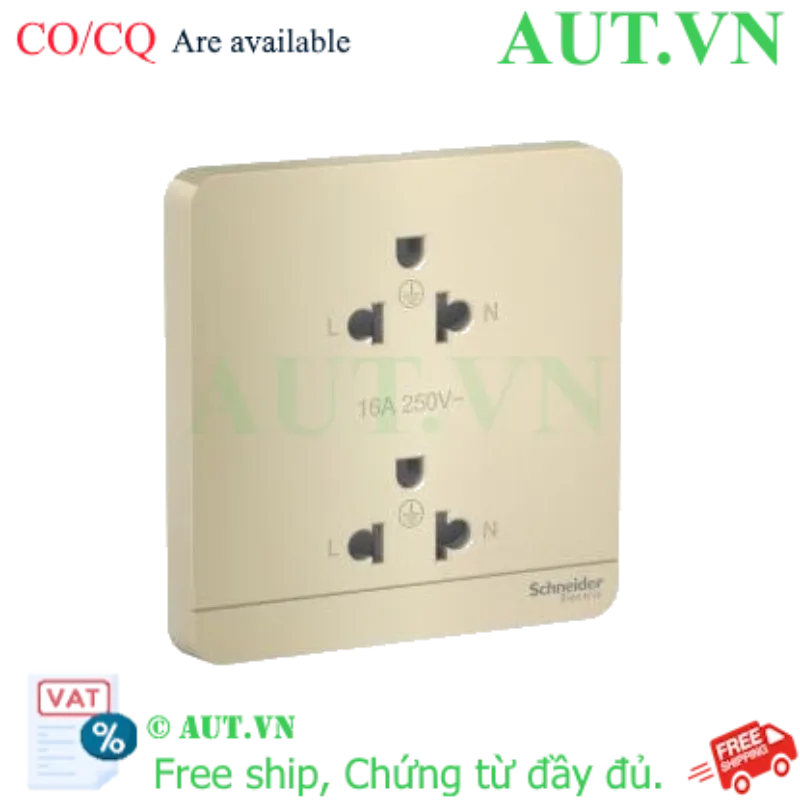 Ảnh của Ổ cắm đôi ba chấu 16A Schneider E83426UES2_WG_G19