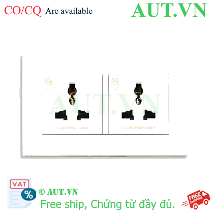 Ảnh của Ổ cắm đôi đa năng 13A Schneider KBT413S_WE_G19