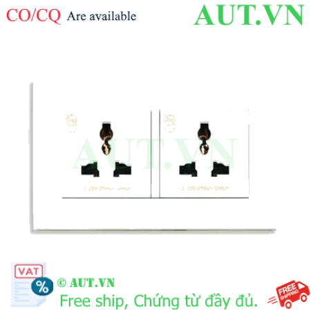 Ảnh của Ổ cắm đôi đa năng 13A Schneider KBT413S_WE_G19
