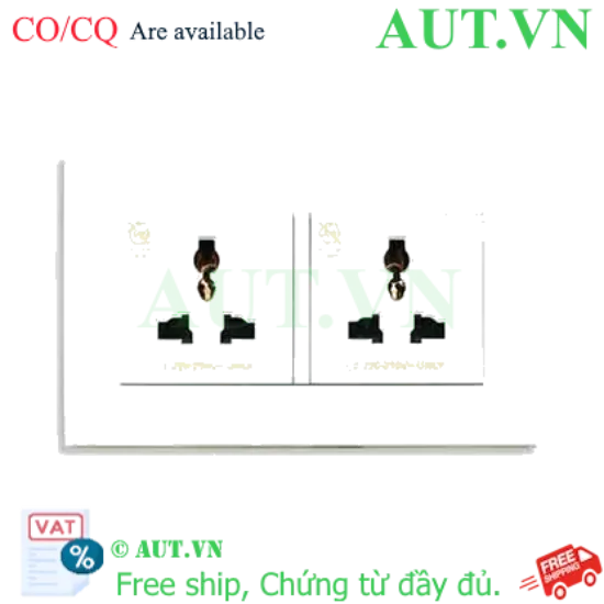 Ảnh của Ổ cắm đôi đa năng 13A Schneider KBT413S_WE_G19